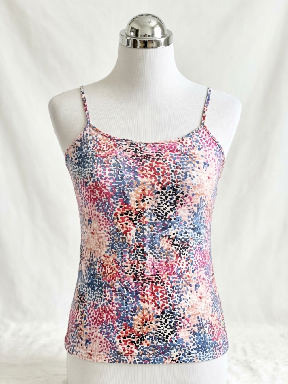 Loft Multicolor Spotted Print Cotton Cami Tank Sz XL